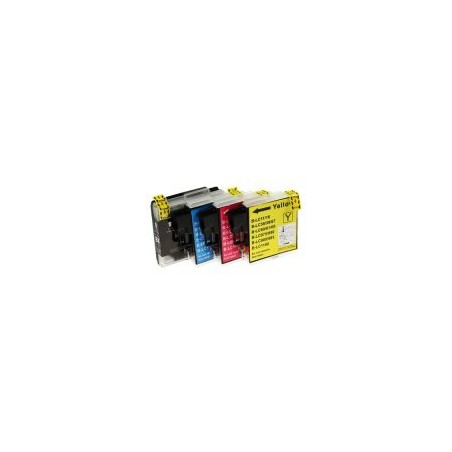 Cartouche d'encre équivalent à Brother LC980 Pack de 4 Noir, Jaune, Cyan, Magenta Cartouche d'encre équivalent à Brother LC980 Pack de 4 Noir, Jaune, Cyan, Magenta