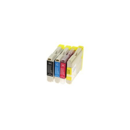 Cartouche d'encre équivalent à Brother LC1000 Pack de 4 Noir, Jaune, Cyan, Magenta Cartouche d'encre équivalent à Brother LC1000 Pack de 4 Noir, Jaune, Cyan, Magenta
